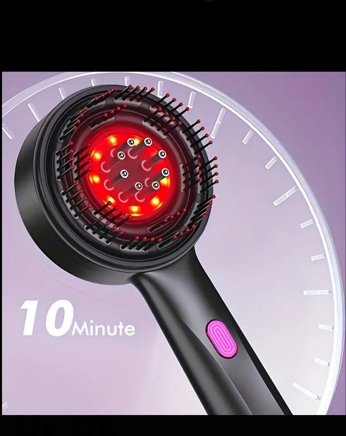 Brosse de Massage Capillaire à Lumière Rouge – Traitement Intégral du Cuir Chevelu